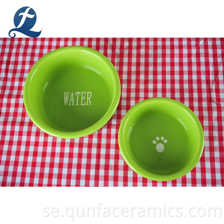 Främjande OEM Custom Design Ceramic Small Animal Pet Bowls Feeder